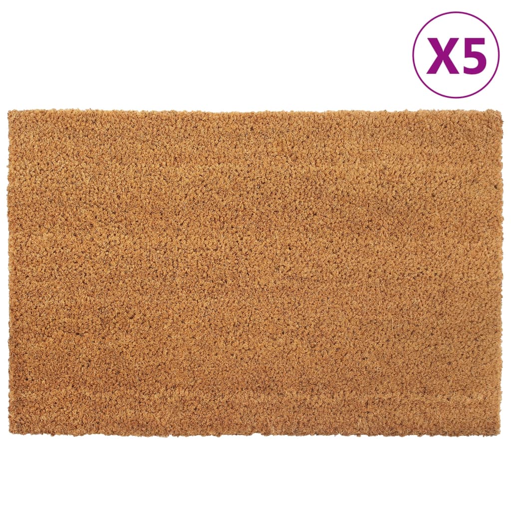 Vidaxx dørmåtter 5 stk 40x60 cm tuftet kokosfiber natur