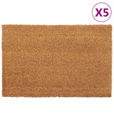 Vidaxx dørmåtter 5 stk 40x60 cm tuftet kokosfiber natur
