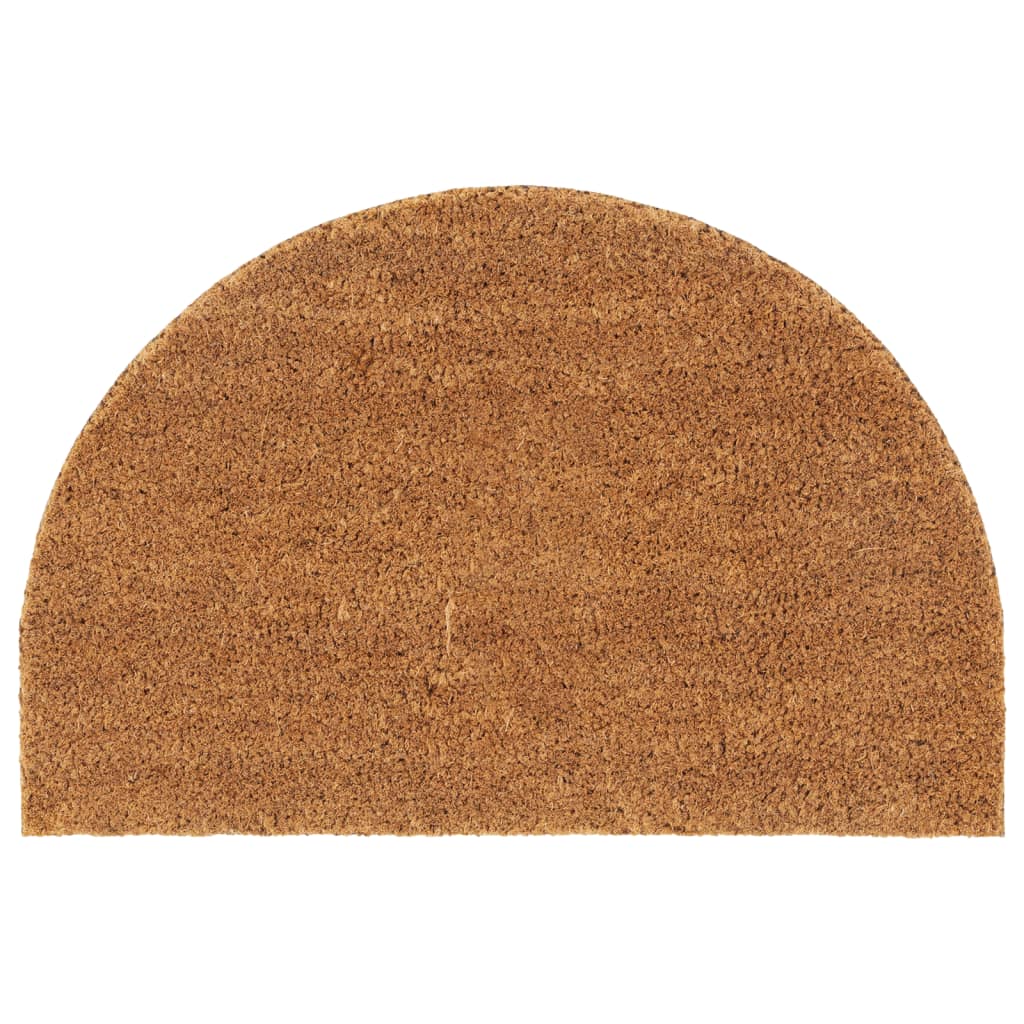 Vidaxx dørmåtte halvcirkelformet 40x60 cm tuftet kokosfiber natur