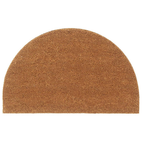 Vidaxx dørmåtte halvcirkelformet 50x80 cm tuftet kokosfiber natur
