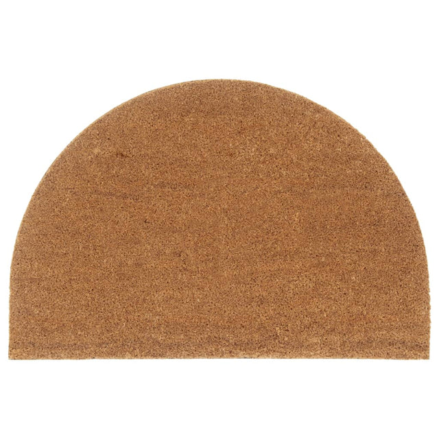 Vidaxx dørmåtte halvcirkulær 60x90 cm tuftet kokosfiber natur