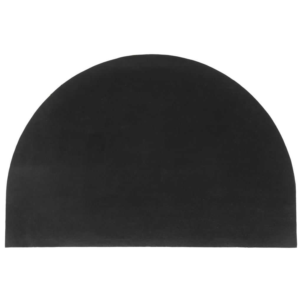 Vidaxx dørmåtte halvcirkulær 60x90 cm tuftet kokosfiber natur