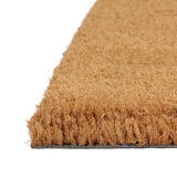Vidaxx dørmåtte halvcirkulær 60x90 cm tuftet kokosfiber natur