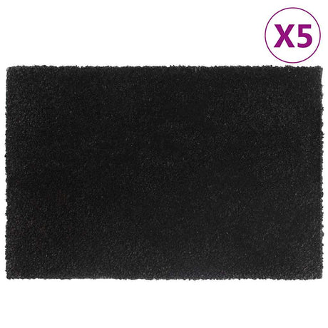 Vidaxx dørmåtter 5 stk 40x60 cm tuftet kokosfiber sort
