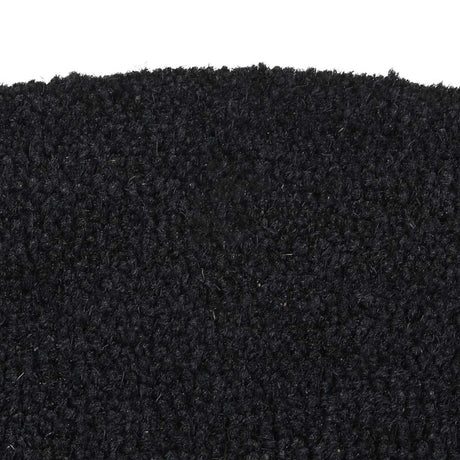 Vidaxx dørmåtte halvcirkel 50x80 cm tuftet kokosfiber sort