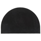 VidaXL Dørmåtte halvcirkulær 60x90 cm tuftet kokosfiber sort