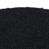 VidaXL Dørmåtte halvcirkulær 60x90 cm tuftet kokosfiber sort