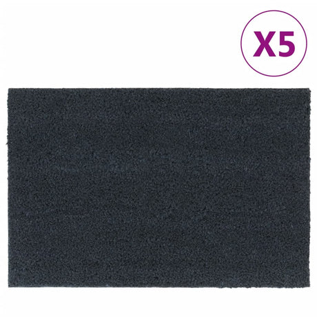 Vidaxx dørmåtter 5 stk 40x60 cm tuftet kokosfiber mørkegrå