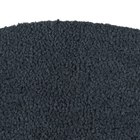 Vidaxx dørmåtte halvcirkelformet 50x80 cm tuftet kokosfiber mørkegrå