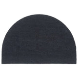 VidaXL Dørmåtte halvcirkulær 60x90 cm tuftet kokosfiber mørkegrå