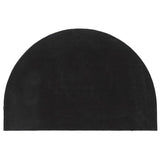 VidaXL Dørmåtte halvcirkulær 60x90 cm tuftet kokosfiber mørkegrå