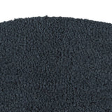 VidaXL Dørmåtte halvcirkulær 60x90 cm tuftet kokosfiber mørkegrå