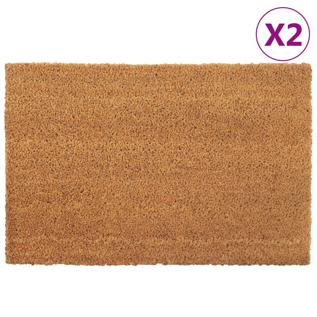 Vidaxx dørmåtter 2 stk 40x60 cm tuftet kokosfiber natur