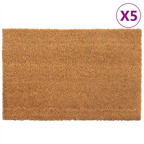 Vidaxx dørmåtter 5 stk 40x60 cm tuftet kokosfiber natur