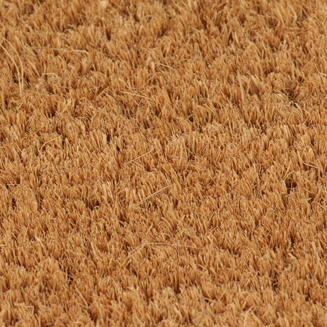 Vidaxx dørmåtte halvcirkelformet 50x80 cm tuftet kokosfiber natur
