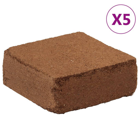 VidaXL kokosfiberblokke 5 stk 5 kg hver 25 kg i alt