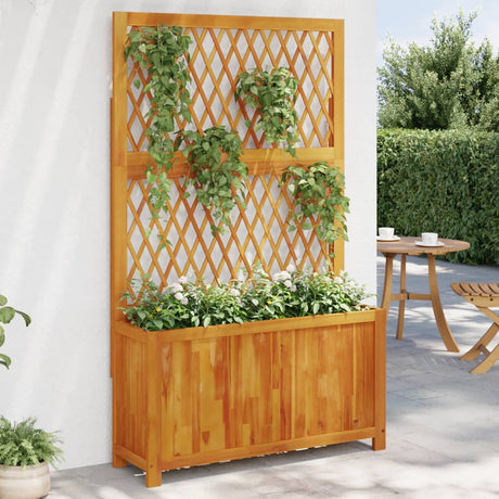 Vidaxx plantekasse med espalier 100x32x165 cm massivt akacietræ