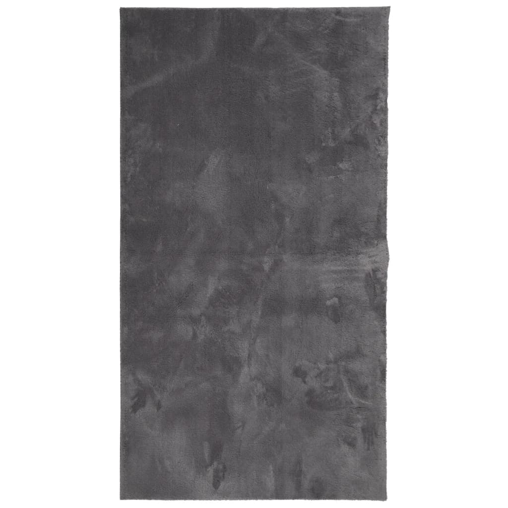 VidaXL tæppe huarte kort luv blødt vaskbart 60x110 cm antracit