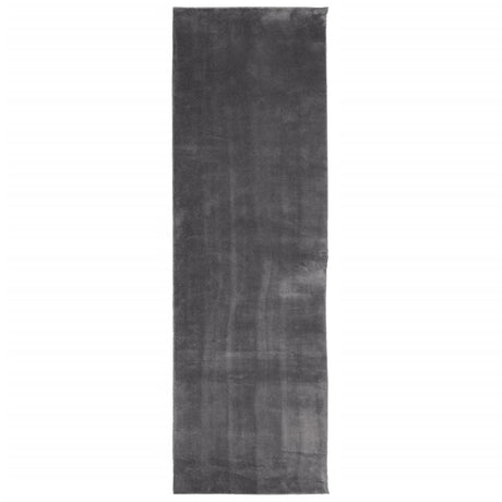 VidaXL tæppe huarte kort luv blødt vaskbart 80x250 cm antracit