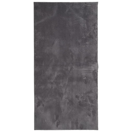 VidaXL tæppe huarte kort luv blødt vaskbart 100x200 cm antracit