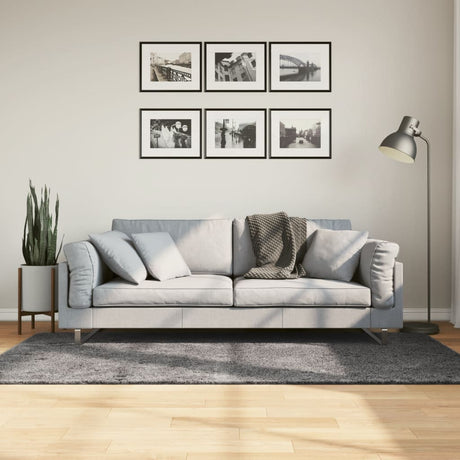 VidaXL tæppe huarte kort luv blødt vaskbart 120x170 cm antracit