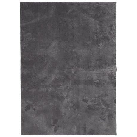 VidaXL tæppe huarte kort luv blødt vaskbart 140x200 cm antracit