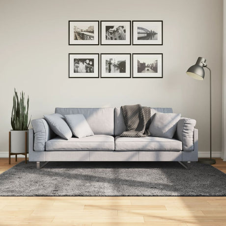 VidaXL tæppe huarte kort luv blødt vaskbart 140x200 cm antracit