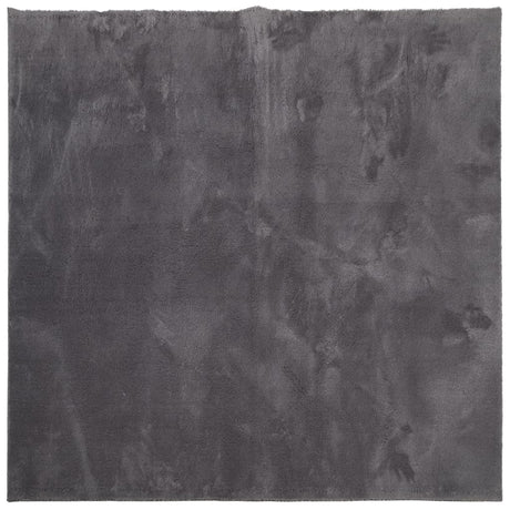 VidaXL tæppe huarte kort luv blødt vaskbart 160x160 cm antracit