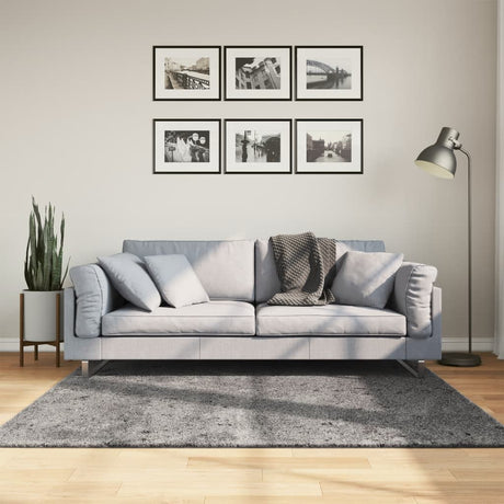 VidaXL tæppe huarte kort luv blødt vaskbart 160x160 cm antracit