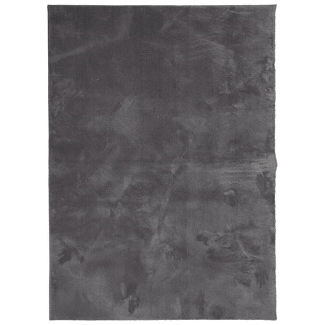 VidaXL tæppe huarte kort luv blødt vaskbart 160x230 cm antracit