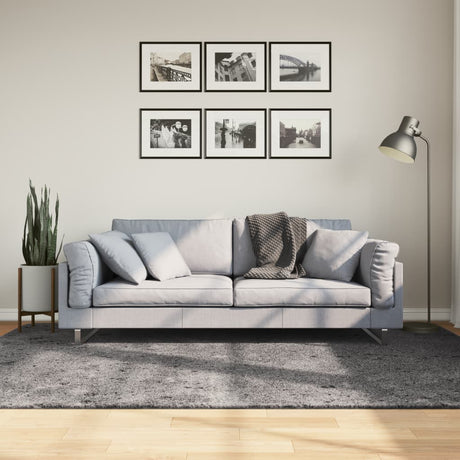 VidaXL tæppe huarte kort luv blødt vaskbart 160x230 cm antracit