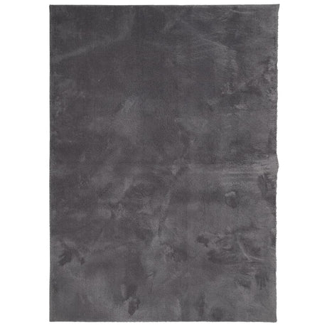 VidaXL tæppe huarte kort luv blødt vaskbart 200x280 cm antracit