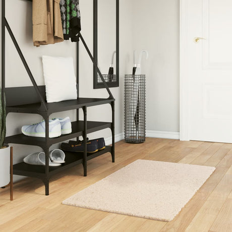 VidaXL tæppe huarte kort luv blødt vaskbart 60x110 cm beige