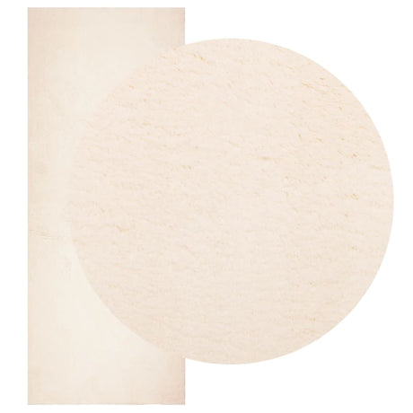 VidaXL tæppe huarte kort luv blødt vaskbart 80x200 cm beige