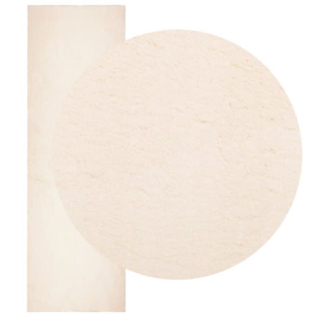 VidaXL tæppe huarte kort luv blødt vaskbart 80x250 cm beige