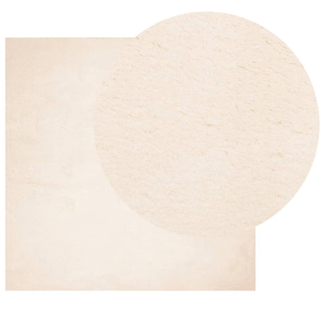 VidaXL tæppe huarte kort luv blødt vaskbart 120x120 cm beige