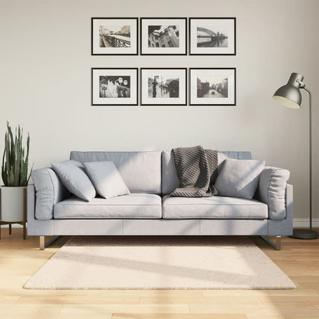 VidaXL tæppe huarte kort luv blødt vaskbart 120x120 cm beige