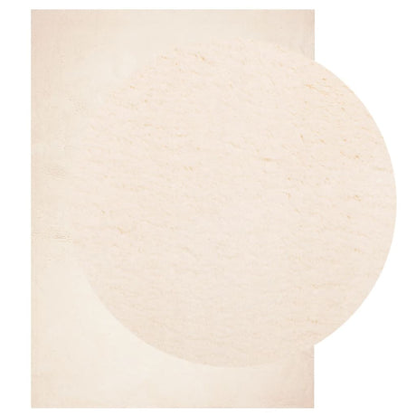 VidaXL tæppe huarte kort luv blødt vaskbart 120x170 cm beige