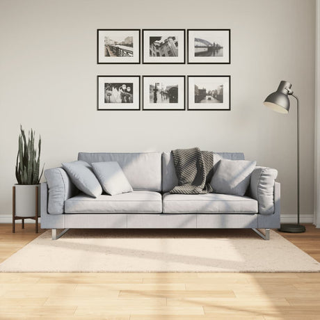 VidaXL tæppe huarte kort luv blødt vaskbart 120x170 cm beige