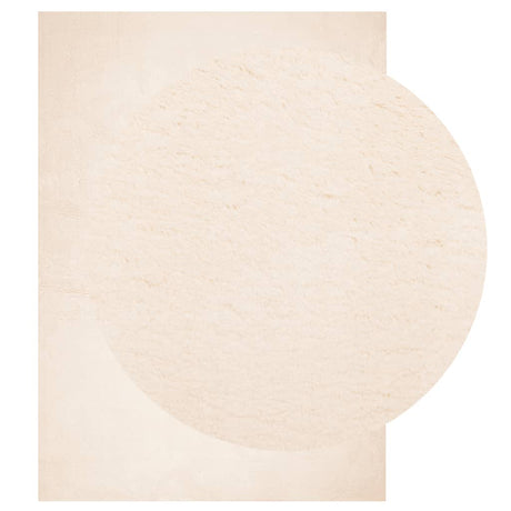 VidaXL tæppe huarte kort luv blødt vaskbart 140x200 cm beige