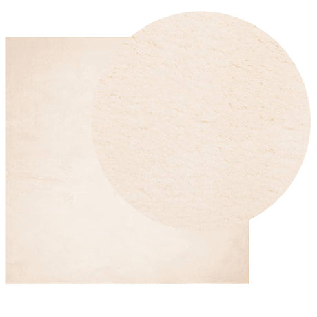VidaXL tæppe huarte kort luv blødt vaskbart 160x160 cm beige