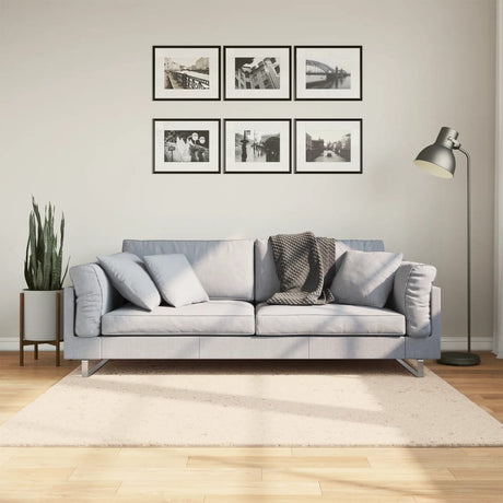 VidaXL tæppe huarte kort luv blødt vaskbart 160x160 cm beige