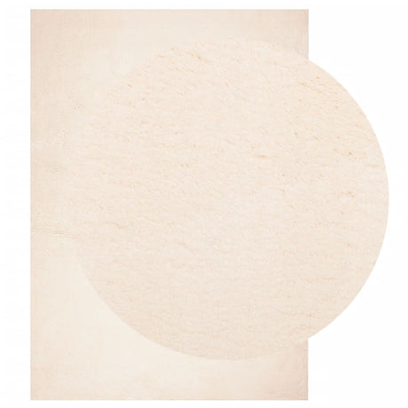 VidaXL tæppe huarte kort luv blødt vaskbart 160x230 cm beige