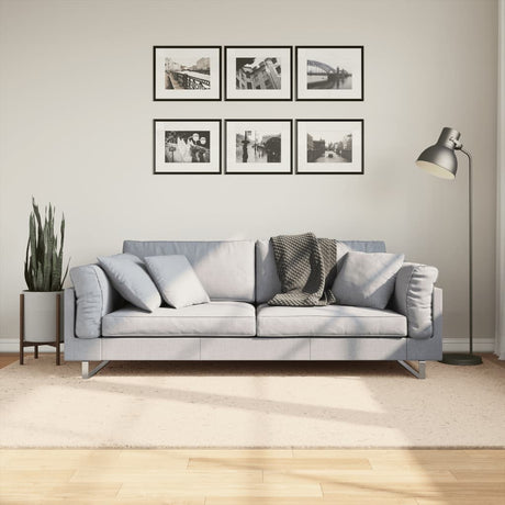 VidaXL tæppe huarte kort luv blødt vaskbart 160x230 cm beige