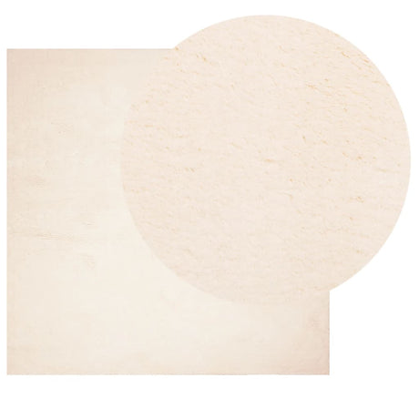 VidaXL tæppe huarte kort luv blødt vaskbart 240x240 cm beige