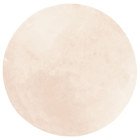 Vidaxl tæppe huarte kort luv blødt vaskbart ø 100 cm beige