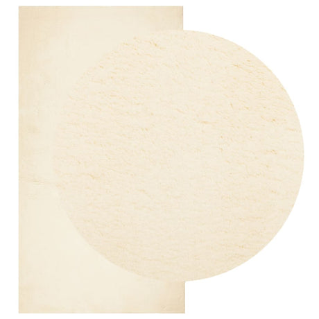 Vidaxx tæppe huarte kort luv blød vaskbar 60x110 cm creme