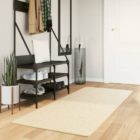 Vidaxx tæppe huarte kort luv blød vaskbar 80x200 cm creme