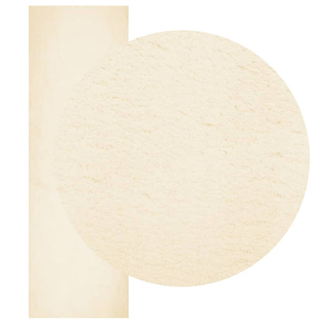 Vidaxx tæppe huarte kort luv blød vaskbar 80x250 cm creme
