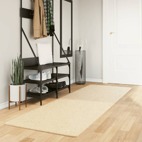 Vidaxx tæppe huarte kort luv blød vaskbar 80x250 cm creme